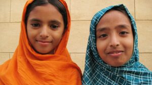 photo of two young girls