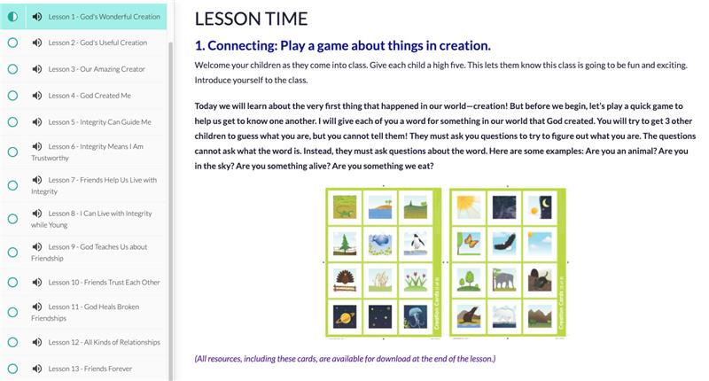 image of lesson time sample